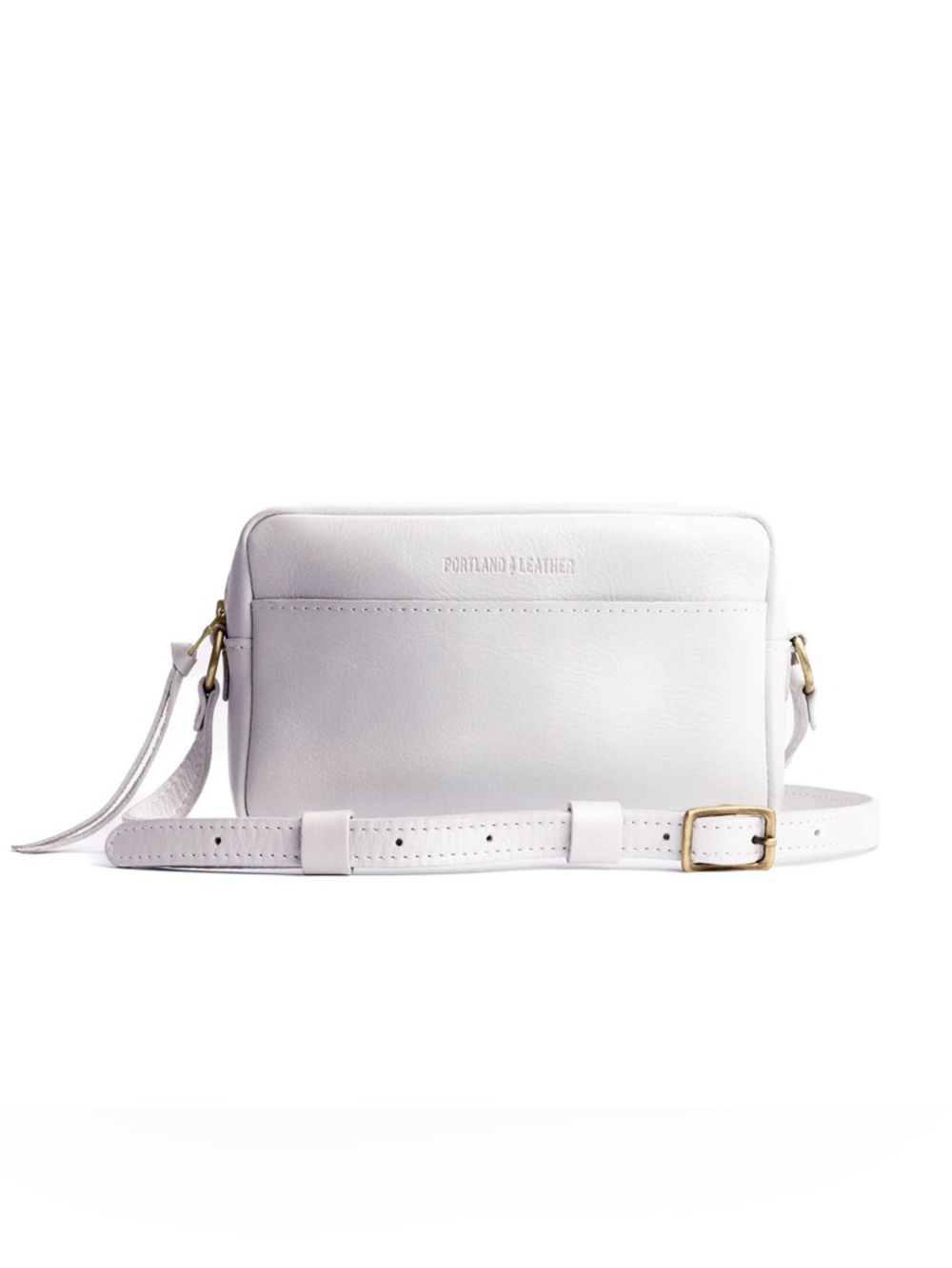 PORTLAND LEATHER Camera Bag Purse Pearl